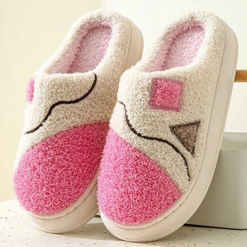 Pantoufles De Chambre En Coton Pour Hommes Et Femmes,Tongs Chaudes En Peluche,Toboggans En Fourrure,Mnage,Maison,Dames,Hiver