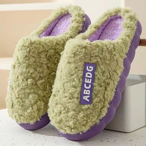 Pantoufles De Chambre En Coton Pour Hommes Et Femmes,Tongs Chaudes En Peluche,Toboggans En Fourrure,Mnage,Maison,Dames,Hiver