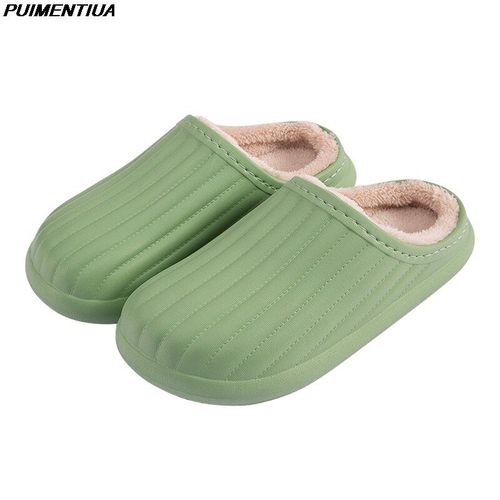Pantoufles De Jardin Impermables Et Souples Pour Femme, Sabots Chauds En Daim Et Coton  Mmoire De Forme, Livraison Directe