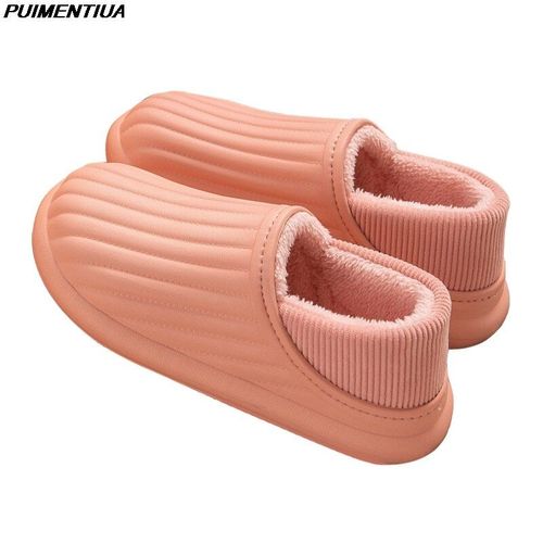 Pantoufles De Jardin Impermables Et Souples Pour Femme, Sabots Chauds En Daim Et Coton  Mmoire De Forme, Livraison Directe