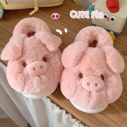 Pantoufles De Lapin Moelleuses Pour Femmes,Chaussures En Peluche Chaudes,Oreille De Lapin Mignonne,Plat,Intrieur,Maison,Fourrure,Femme,Hiver,2023