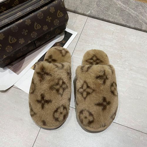 Pantoufles De Luxe En Coton  Semelle paisse Et Bout Ouvert Pour Femmes, Chaussures D'extrieur Plates Et Blanches, Tongs D'automne, 4