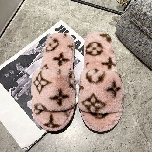 Pantoufles De Luxe En Coton  Semelle paisse Et Bout Ouvert Pour Femmes, Chaussures D'extrieur Plates Et Blanches, Tongs D'automne, 4