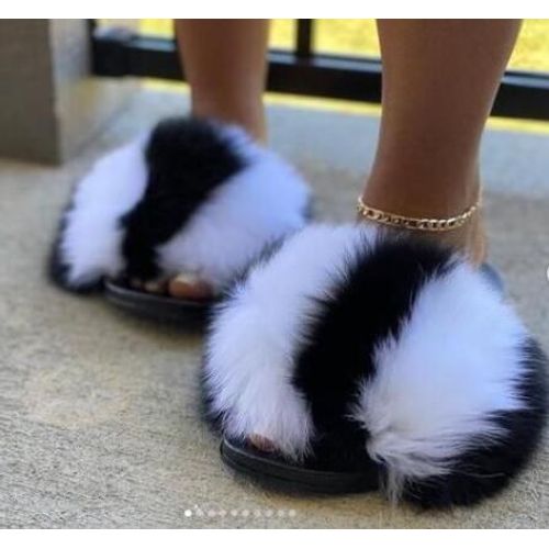 Pantoufles De Luxe En Fourrure Moelleuse Pour Femmes, Tongs D'intrieur Chaudes, En Peluche, Incroyables, Vente En Gros, Nouvelle Collection - 36 1/2