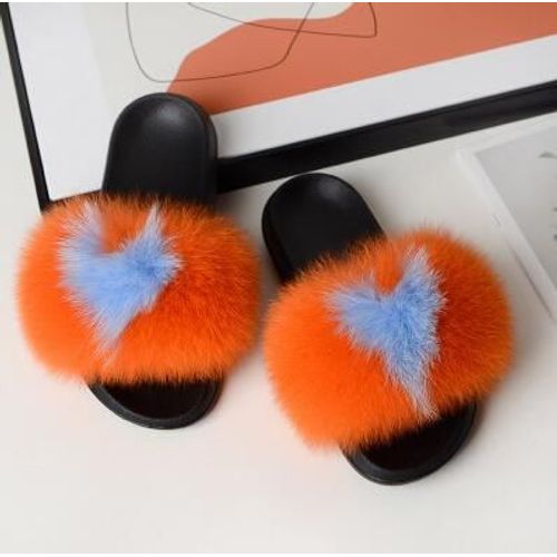 Pantoufles De Luxe En Fourrure Moelleuse Pour Femmes, Tongs D'intrieur Chaudes, En Peluche, Incroyables, Vente En Gros, Nouvelle Collection - 36 1/2