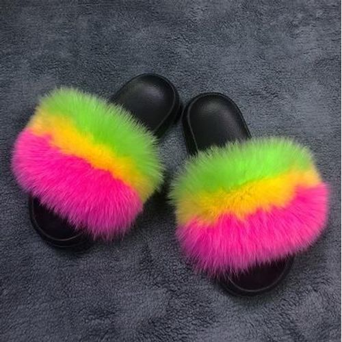 Pantoufles De Luxe En Fourrure Moelleuse Pour Femmes, Tongs D'intrieur Chaudes, En Peluche, Incroyables, Vente En Gros, Nouvelle Collection - 36 1/2