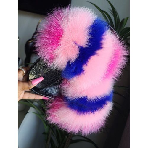 Pantoufles De Luxe En Fourrure Moelleuse Pour Femmes, Tongs D'intrieur Chaudes, En Peluche, Incroyables, Vente En Gros, Nouvelle Collection - 38