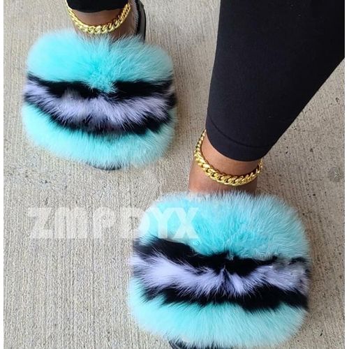 Pantoufles De Luxe En Fourrure Moelleuse Pour Femmes, Tongs D'intrieur Chaudes, En Peluche, Incroyables, Vente En Gros, Nouvelle Collection - 39