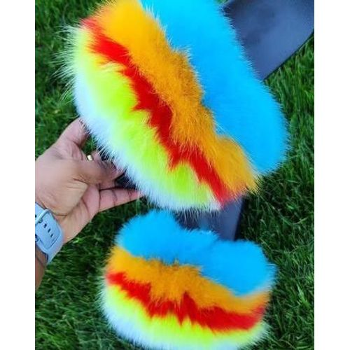 Pantoufles De Luxe En Fourrure Moelleuse Pour Femmes, Tongs D'intrieur Chaudes, En Peluche, Incroyables, Vente En Gros, Nouvelle Collection - 40 1/2