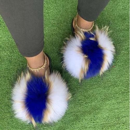 Pantoufles De Luxe En Fourrure Moelleuse Pour Femmes, Tongs D'intrieur Chaudes, En Peluche, Incroyables, Vente En Gros, Nouvelle Collection - 40 1/2