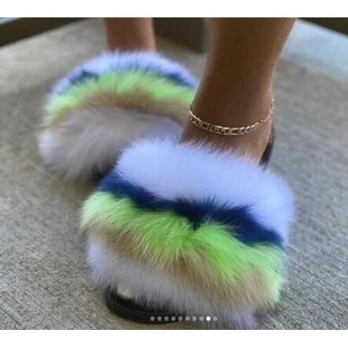 Pantoufles De Luxe En Fourrure Moelleuse Pour Femmes, Tongs D'intrieur Chaudes, En Peluche, Incroyables, Vente En Gros, Nouvelle Collection - 40 1/2