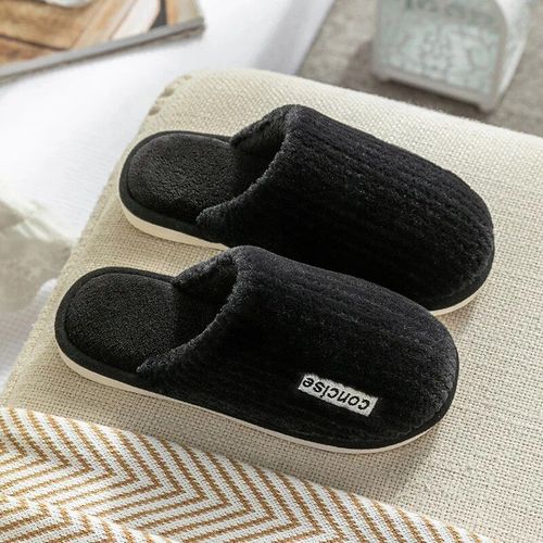 Pantoufles De Maison Chaudes En Fourrure Pour Hommes Et Femmes,Tongs En Peluche,Toboggans Plats,Parker Ferm,Couples,Automne,Hiver,2023 - 44-45
