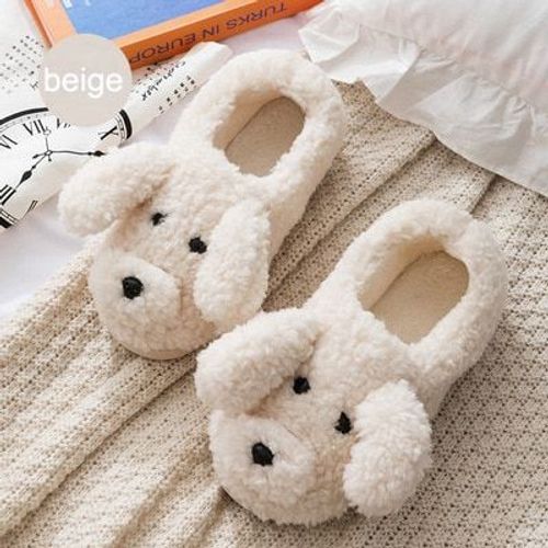 Pantoufles De Maison Chaudes Et Mignonnes Pour Hommes Et Femmes, Chaussures D'hiver, Nouvelle Mode Dcontracte, Teddy Dog, Dessin Anim, Fourrure De Cerf, Diapositives, 2021