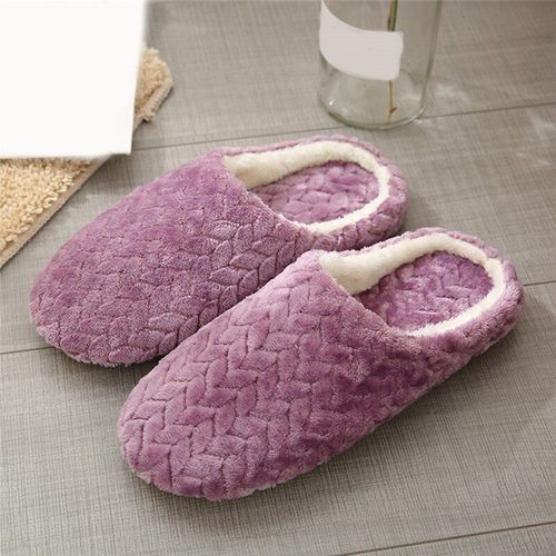 Pantoufles De Maison En Fourrure Pour Femmes, Chaussures Plates En Coton, En Daim De Qualit, Pantoufles En Peluche Pour Hommes, Diapositives De Chambre  Coucher, Chaussures D'intrieur En Fourrure, Nouvelle Collection - 40 1/2