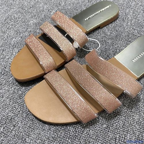 Pantoufles De Marque Pour Femmes, Chaussures D't Pour Femmes, Diapositives, Solides, Dcontractes, Pantoufles De Plage, 2020 - 35 1/2