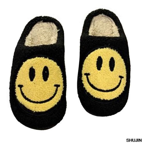 Pantoufles De Visage Smiley Pour Femmes Et Hommes, Pantoufles De Maison, Pantoufles De Visage Heureux, Pantoufles En Peluche Douce Et Confortable, Chaudes Et Moelleuses, Nouvelle Collection 2021