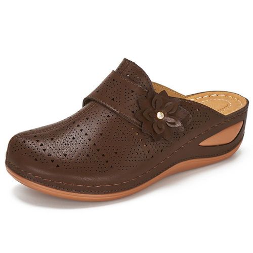 Pantoufles En Cuir Pu Pour Femmes, Chaussures  Fleurs,  La Mode, Dcontractes,  Plateforme, Nouvelle Collection t 2020 - 37