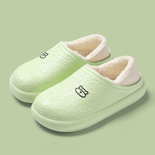 Pantoufles En Fourrure De Coton Pour Hommes Et Femmes,Impermables,Chaudes,Dcontractes,Peluche,Mode,Extrieur,Couple,Hiver,2023