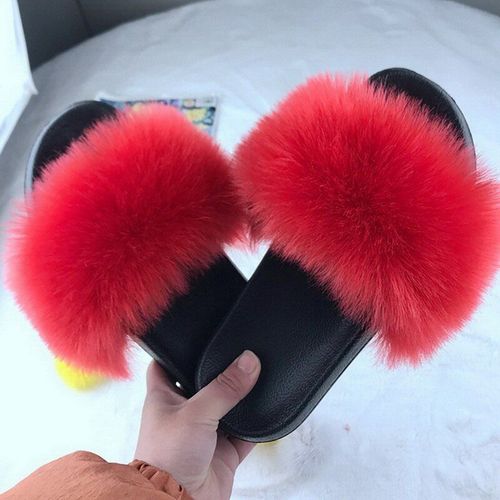 Pantoufles En Fourrure Moelleuse Pour Femmes, Chaussures De Luxe, Tongs En Fourrure Chaude D'intrieur Pour Dames, Nouvelle Collection 2021