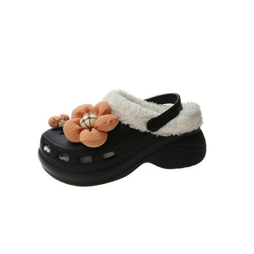Pantoufles En Fourrure Pour Femmes, Chaussures Chaudes,  Enfiler, Mignonnes, En Peluche, Sabots En Coton, Chaussures D'extrieur, Automne Hiver - 37