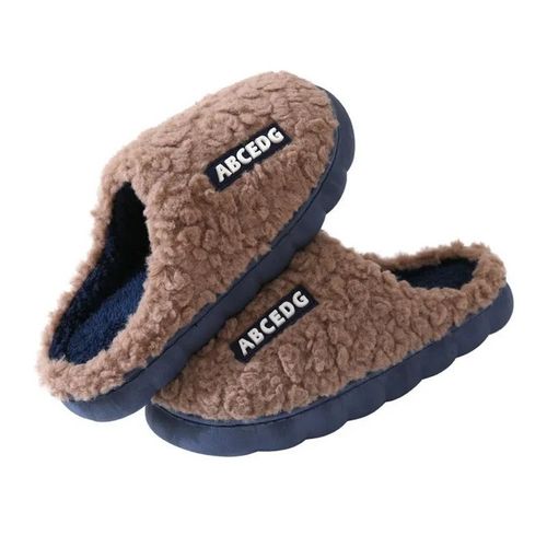 Pantoufles En Peluche Douce Pour Femmes,Chaussons En Coton,Toboggans Coordonnants Pour Le Sol,Intrieur,Chambre  Coucher,Chaud,Hiver,Documents,Abonns,Mode - 44-45