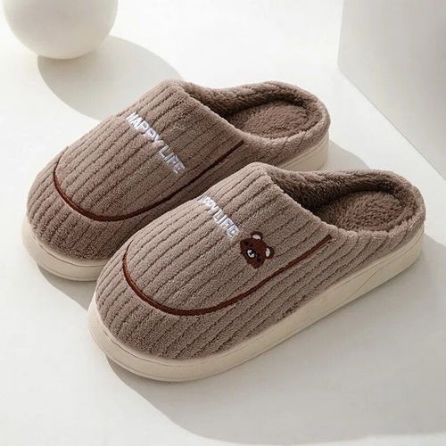 Pantoufles En Peluche Douce Pour Femmes,Chaussons En Coton,Toboggans Coordonnants Pour Le Sol,Intrieur,Chambre  Coucher,Chaud,Hiver,Documents,Abonns,Mode