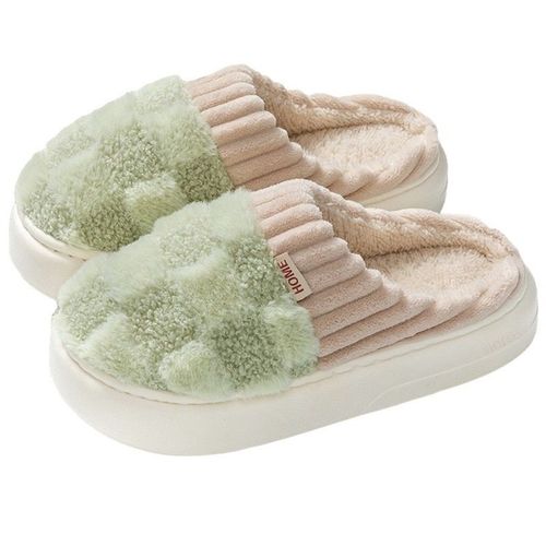 Pantoufles En Peluche Douce Pour Femmes,Chaussons En Coton,Toboggans Coordonnants Pour Le Sol,Intrieur,Chambre  Coucher,Chaud,Hiver,Documents,Abonns,Mode