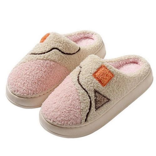 Pantoufles En Peluche Douce Pour Femmes,Chaussons En Coton,Toboggans Coordonnants Pour Le Sol,Intrieur,Chambre  Coucher,Chaud,Hiver,Documents,Abonns,Mode