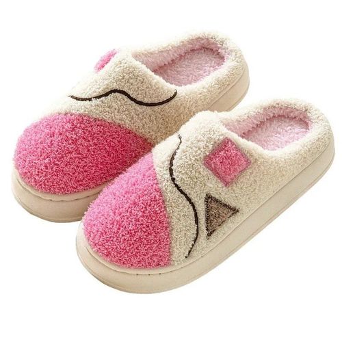 Pantoufles En Peluche Douce Pour Femmes,Chaussons En Coton,Toboggans Coordonnants Pour Le Sol,Intrieur,Chambre  Coucher,Chaud,Hiver,Documents,Abonns,Mode