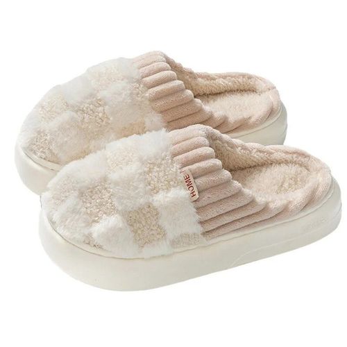Pantoufles En Peluche Douce Pour Femmes,Chaussons En Coton,Toboggans Coordonnants Pour Le Sol,Intrieur,Chambre  Coucher,Chaud,Hiver,Documents,Abonns,Mode