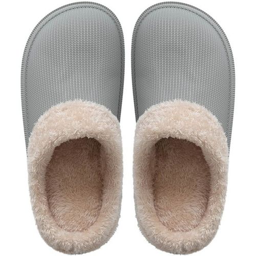 Pantoufles Eva En Daim Et Mousse  Mmoire De Forme Pour Femme, Sabots Chauds D'hiver, Pantoufles D'intrieur Et D'extrieur, Pour Amoureux Du Coton - 41