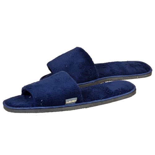 Pantoufles Femme Infinitif Chaussons Ballerines Mules Velours Marine
