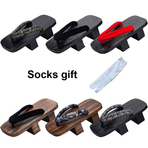 Pantoufles Geta Pour Hommes,Sabots En Bois Financirement Japonais,Chaussures De Cosplay Onmyoji,Pantoufles Paulfulness Ia,Samoura Chinois Masculin,Sandales D't