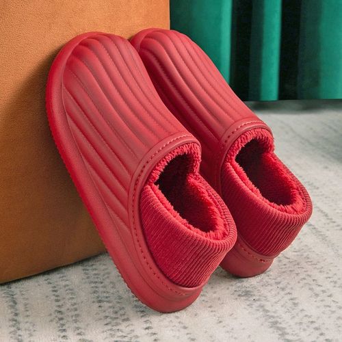 Pantoufles Impermables Antidrapantes En Coton Pour Hommes Et Femmes, Chaussures Chaudes En Peluche, D'intrieur Et D'extrieur, Pour Couples, Collection Hiver 2021