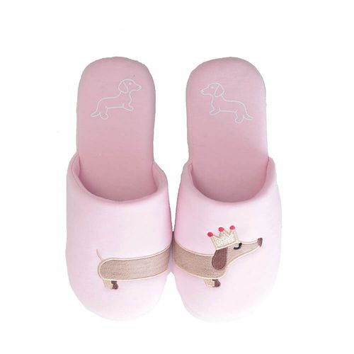 Pantoufles Licorne D'intrieur Pour Femmes, En Coton, Pour Chambre  Coucher, Chien Teckel - 38