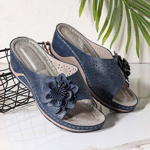 Pantoufles Orthopdiques En Cuir Souple Pour Femmes, Nouvelle Collection De Chaussures  La Mode, Support D'arc, 2021 - 38