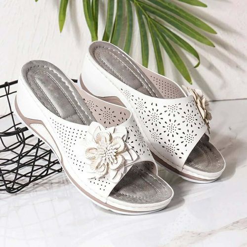 Pantoufles Orthopdiques En Cuir Souple Pour Femmes, Nouvelle Collection De Chaussures  La Mode, Support D'arc, 2021 - 37