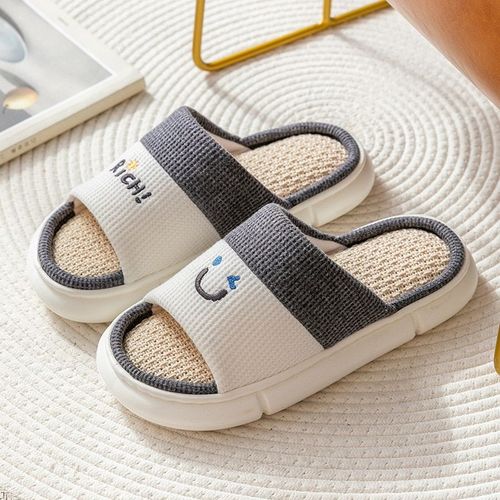 Pantoufles Respirantes En Coton Mlang Pour Femmes Et Hommes, Pantoufles D'intrieur  Semelle Souple, Design De Dessin Anim, Amoureux Des Chaussures De Sol Pour La Maison, Amoureux Des Diapositives De Mode - 36 1/2