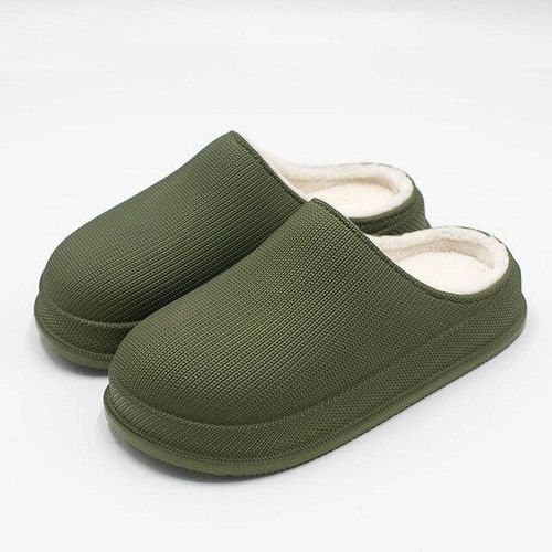 Pantoufles Souples Impermables Pour Femme, Sabots Chauds D'hiver, En Daim, Peluche, Pantoufles De Maison, Chaussures De Jardin En Coton  Mmoire De Forme, 2022 - 44