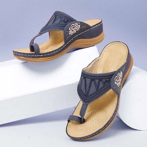 Pantoufles Vintage Romaines Pour Femmes, 2021, Chaussures D't Pour Femmes, Sandales  Plateforme Compense Dcontractes, Ajour, Chaussures De Plage Confortables, Tongs Fminines - 40