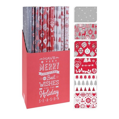 Papier Cadeau Motifs Scandinaves 70x200cm 56-57gr