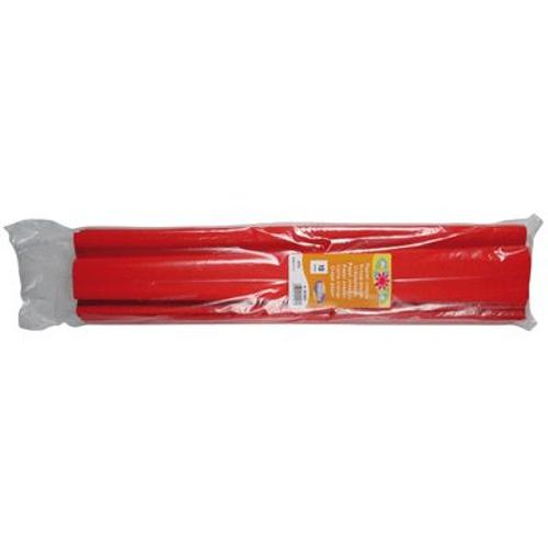 Papier Crepon Ordinaire 200x50 Rouge - Paquet De 10