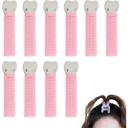 Paquet De 10 Boucles Volumisant Root Clips Boucles Fluffy Barrette Curls Root Lifting Outil Fers  Friser Diy Sans Chaleur Pour Cheveux Longs Et Courts (Rose)