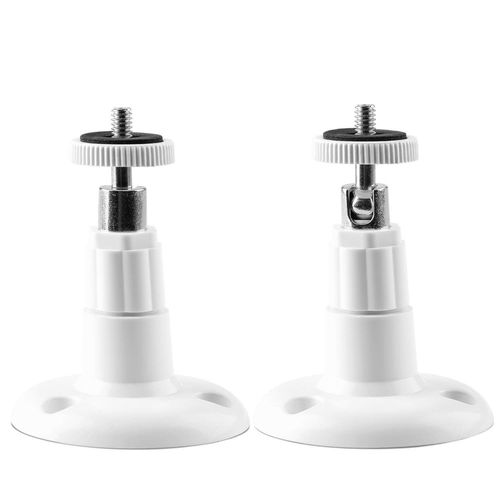 Paquet de 2 Fixation Murale camra de scurit intrieure/extrieure, Support de Plafond rglable pour Support Arlo, Arlo Pro et Autres modles compatibles (Blanc)