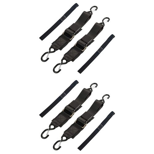 Paquet De 4 Sangles D'arrimage Pour Tableau ArriRe De Remorque De Bateau, Sangles De Tableau ArriRe RGlables De 2 Pouce X 4 Ft Avec Boucle  DGagement