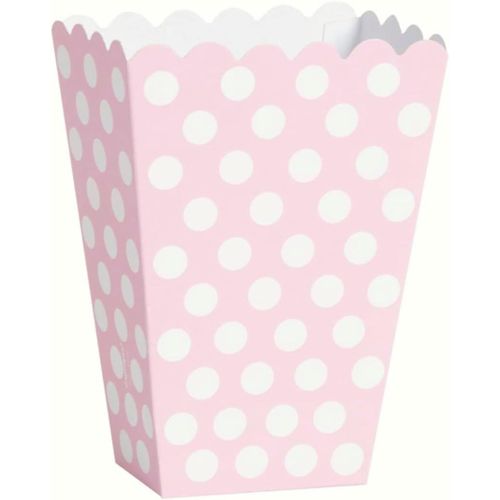 Paquet De 8 Botes De Pop-Corn  Pois - Rose Pastel