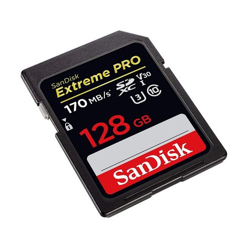Paquet De Deux Carte mmoire SDXC SanDisk Extreme PRO 128 Go Jusqu' 170 Mo/s, UHS-I, Classe 10, U3, V30 - 2PCS/PACK