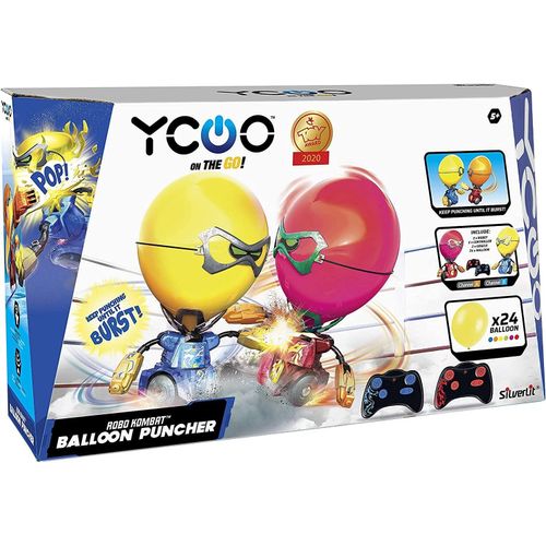 Par Silverlit-Robot Kombat Ballon Tlcommand 14 Cm-Pack 2 Robots-Explose La Tte De Ton Adversaire !-Jouet Avec Effets Sonores Et Lumineux. 88038