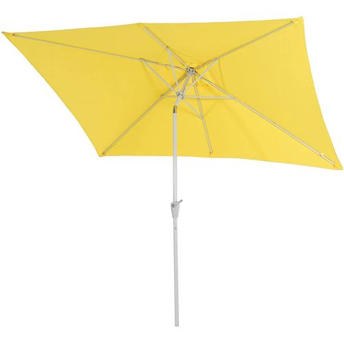 Parasol De Jardin 2x3m Rectangulaire Inclinable Polyester/Aluminium 4,5kg Jaune 04_0003893