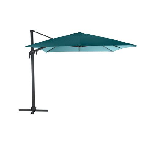 Parasol Dport Et Inclinable Carr Bleu Canard Elea - 3 X 3 M - Hespride